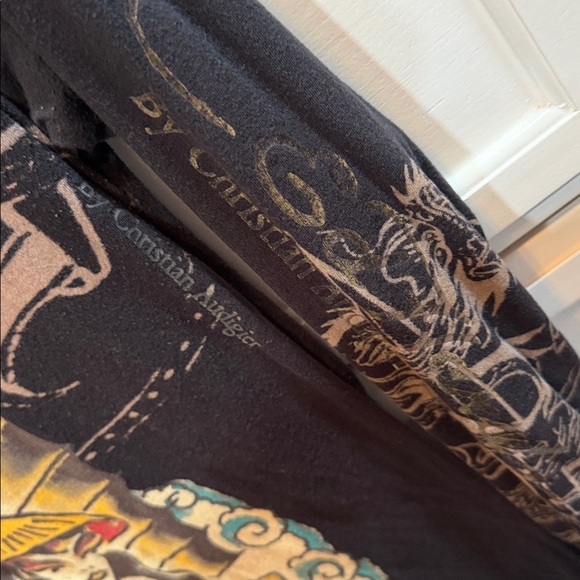 Ed Hardy Black Multicolor Graphic Long Sleeve Tee - Picture 4 of 5